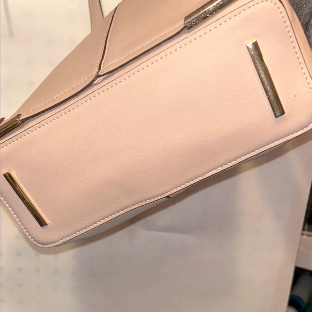 Steve Madden - Mini Cori Tote Faux Blush Pink Leather & Faux Pink Suede Interior